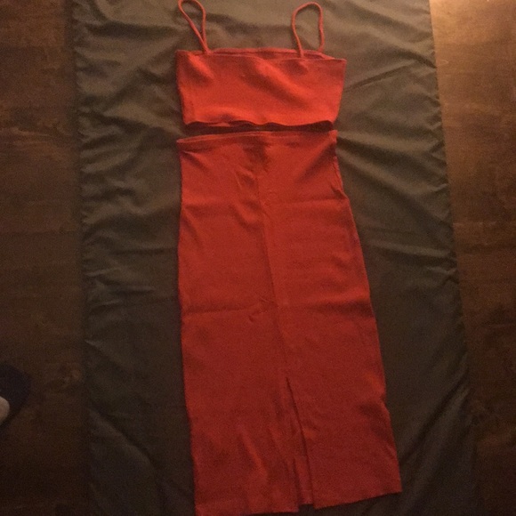 REFORMATION SET. Moss 2piece. Rustic/Orange Size M - Picture 5 of 8